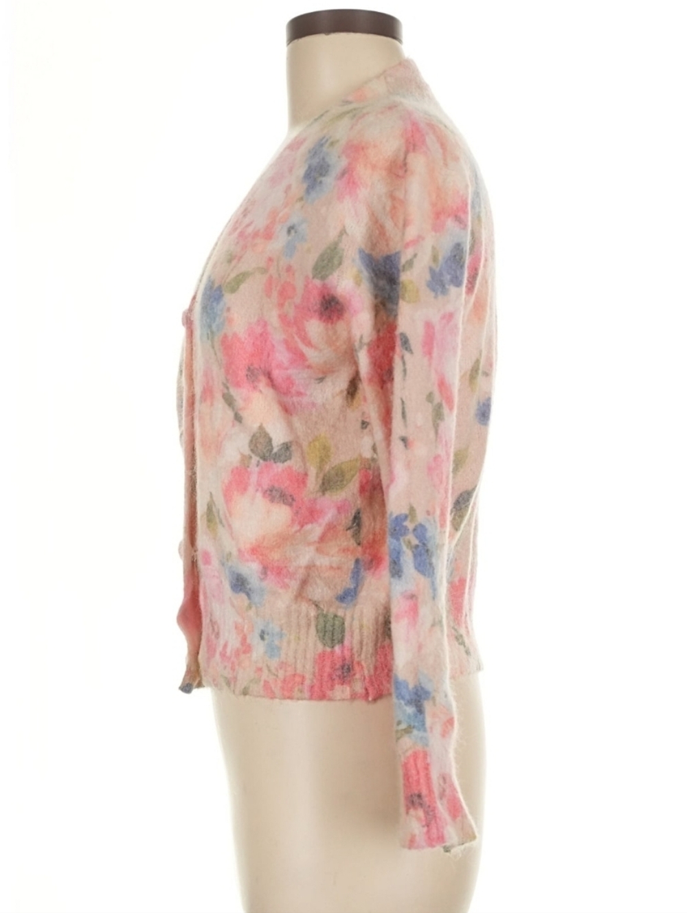 Bartolini Floral Button-Front Cardigan - Picture 4 of 5